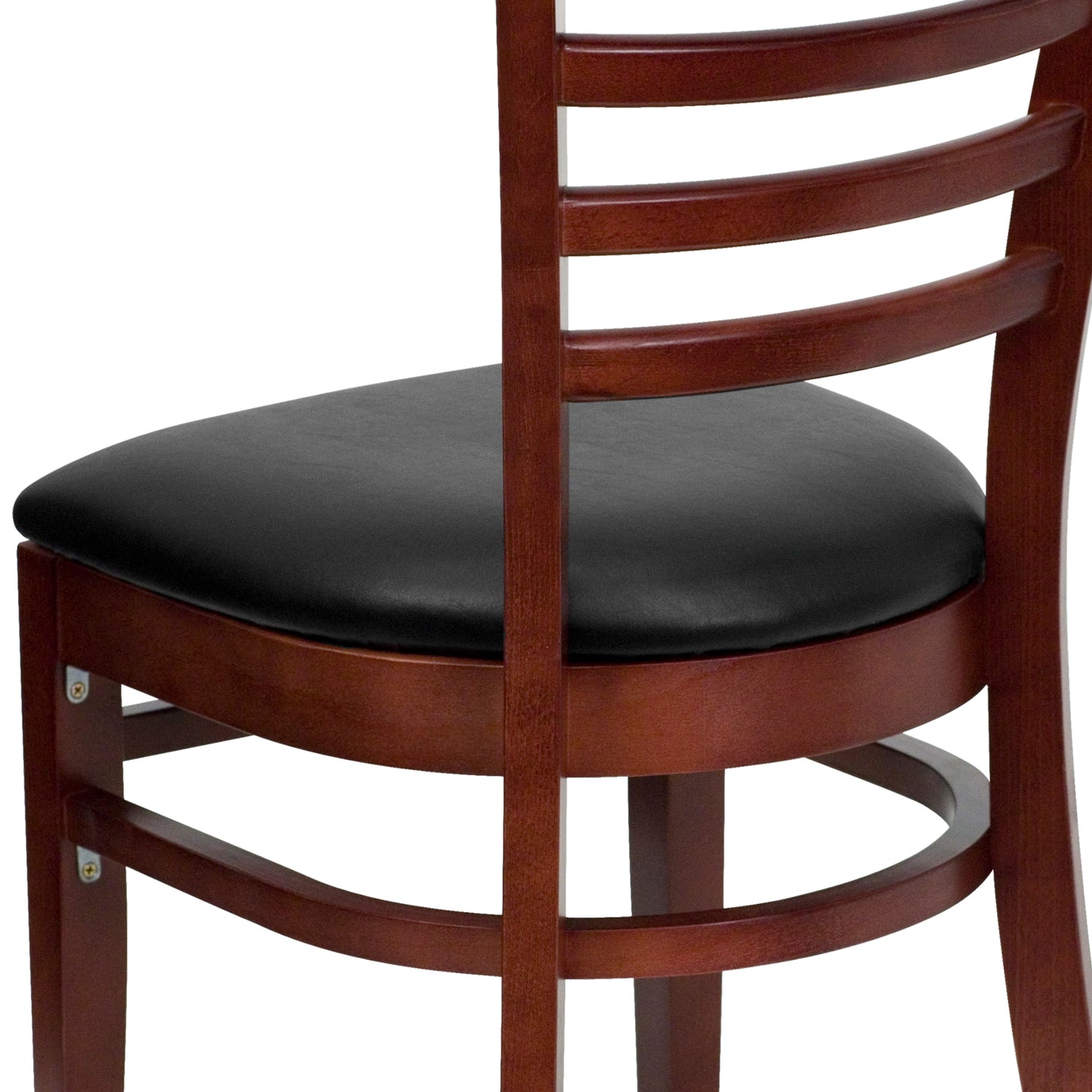 Mahogany Wood Chair-Blk Vinyl XU-DGW0005LAD-MAH-BLKV-GG