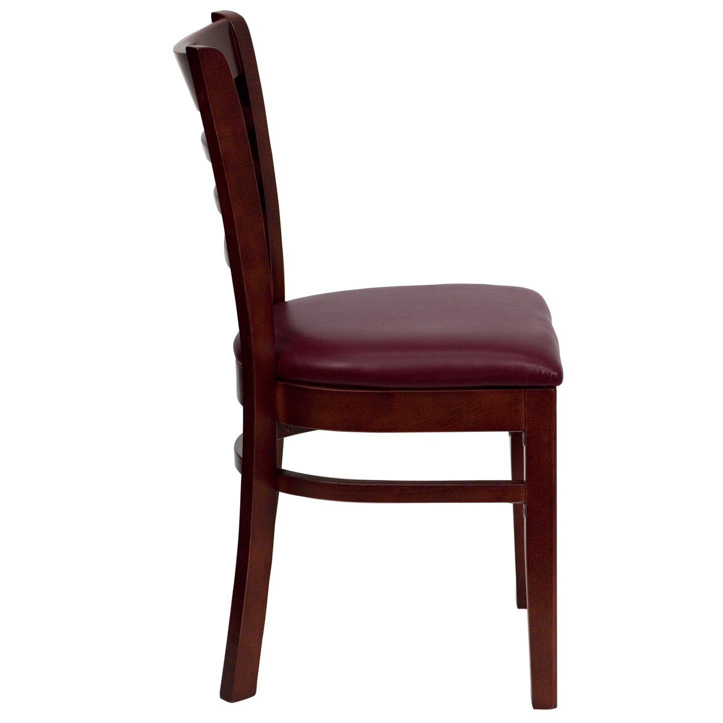 Mahogany Wood Chair-Burg Vinyl XU-DGW0005LAD-MAH-BURV-GG