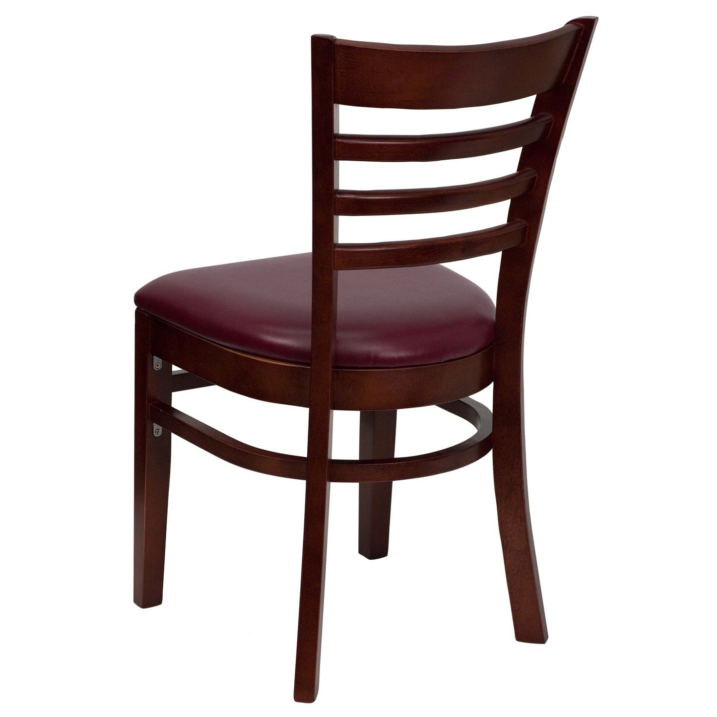 Mahogany Wood Chair-Burg Vinyl XU-DGW0005LAD-MAH-BURV-GG