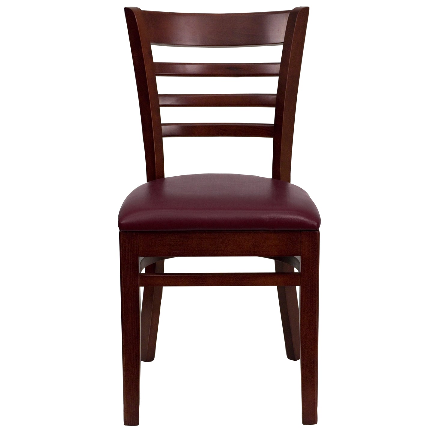 Mahogany Wood Chair-Burg Vinyl XU-DGW0005LAD-MAH-BURV-GG