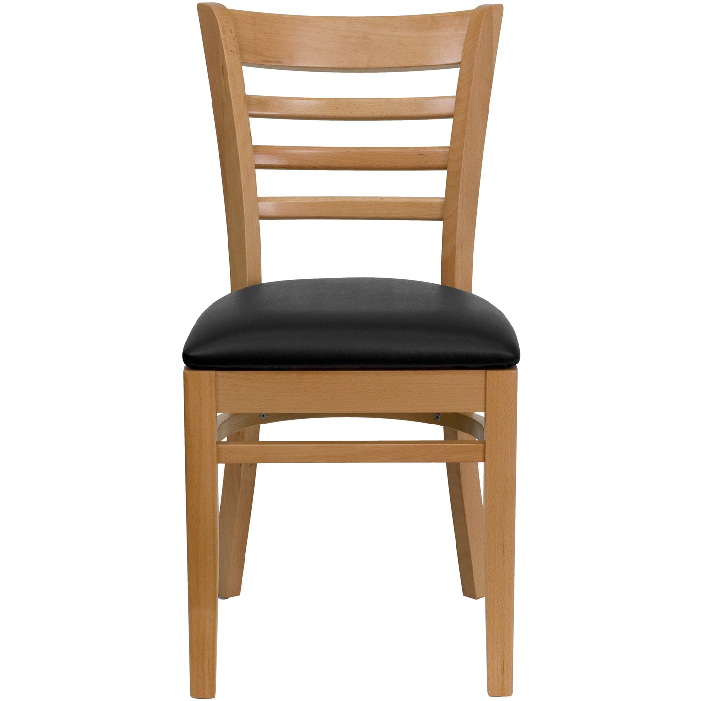 Natural Wood Chair-Blk Vinyl XU-DGW0005LAD-NAT-BLKV-GG