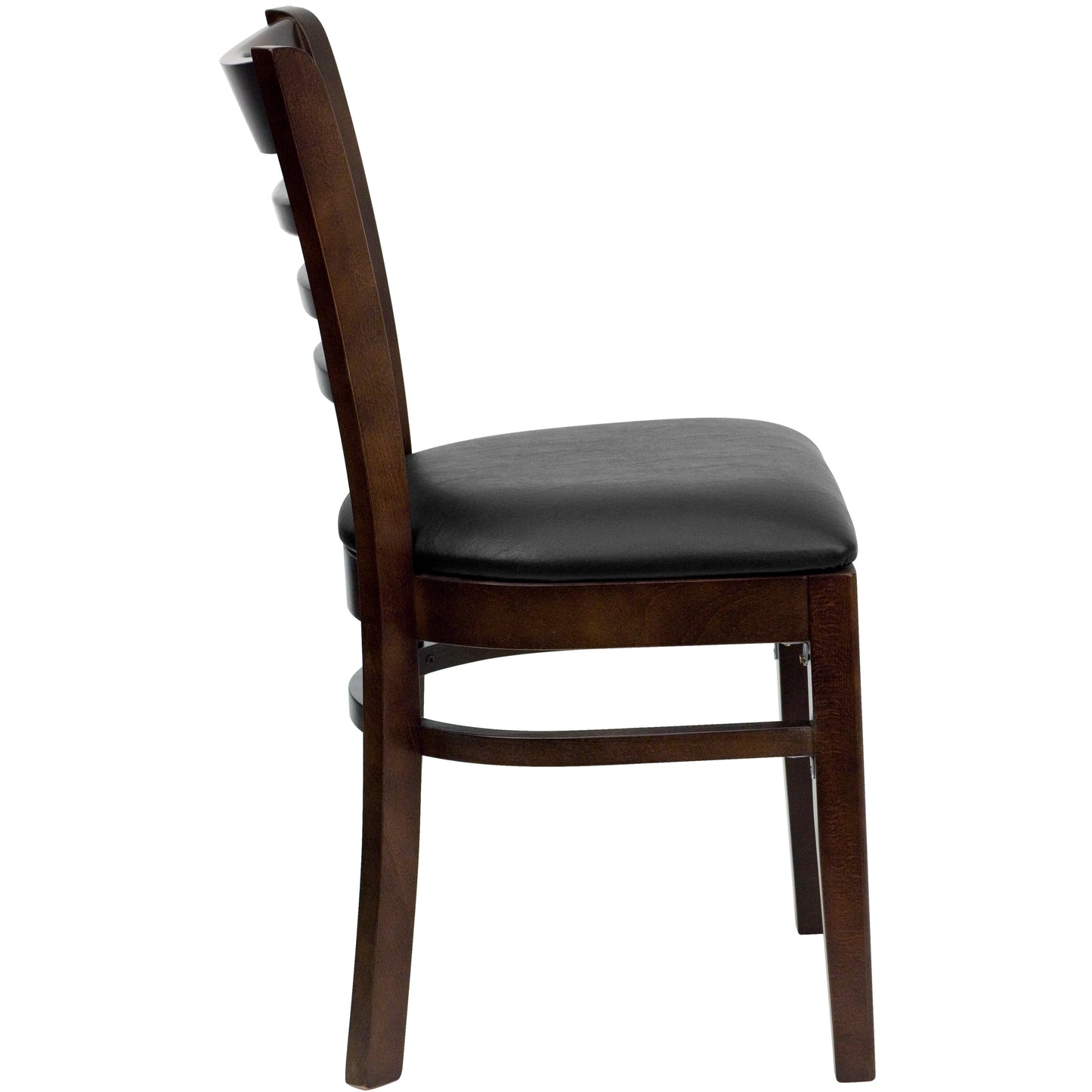 Walnut Wood Chair-Blk Vinyl XU-DGW0005LAD-WAL-BLKV-GG