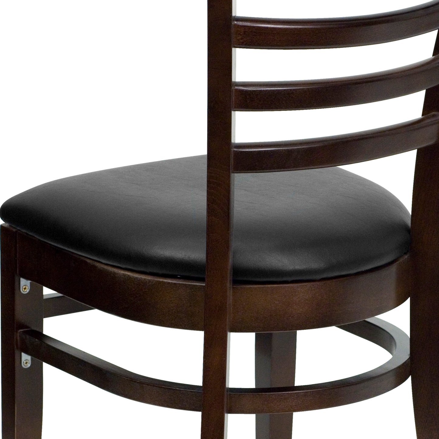 Walnut Wood Chair-Blk Vinyl XU-DGW0005LAD-WAL-BLKV-GG