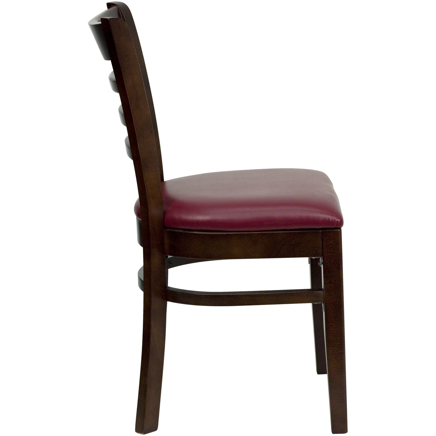 Walnut Wood Chair-Burg Vinyl XU-DGW0005LAD-WAL-BURV-GG