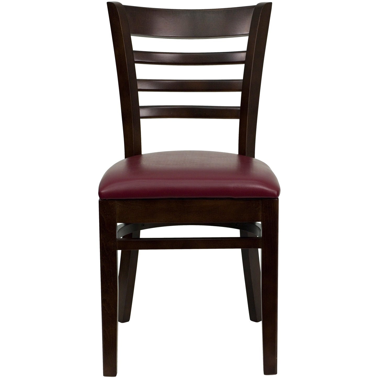 Walnut Wood Chair-Burg Vinyl XU-DGW0005LAD-WAL-BURV-GG