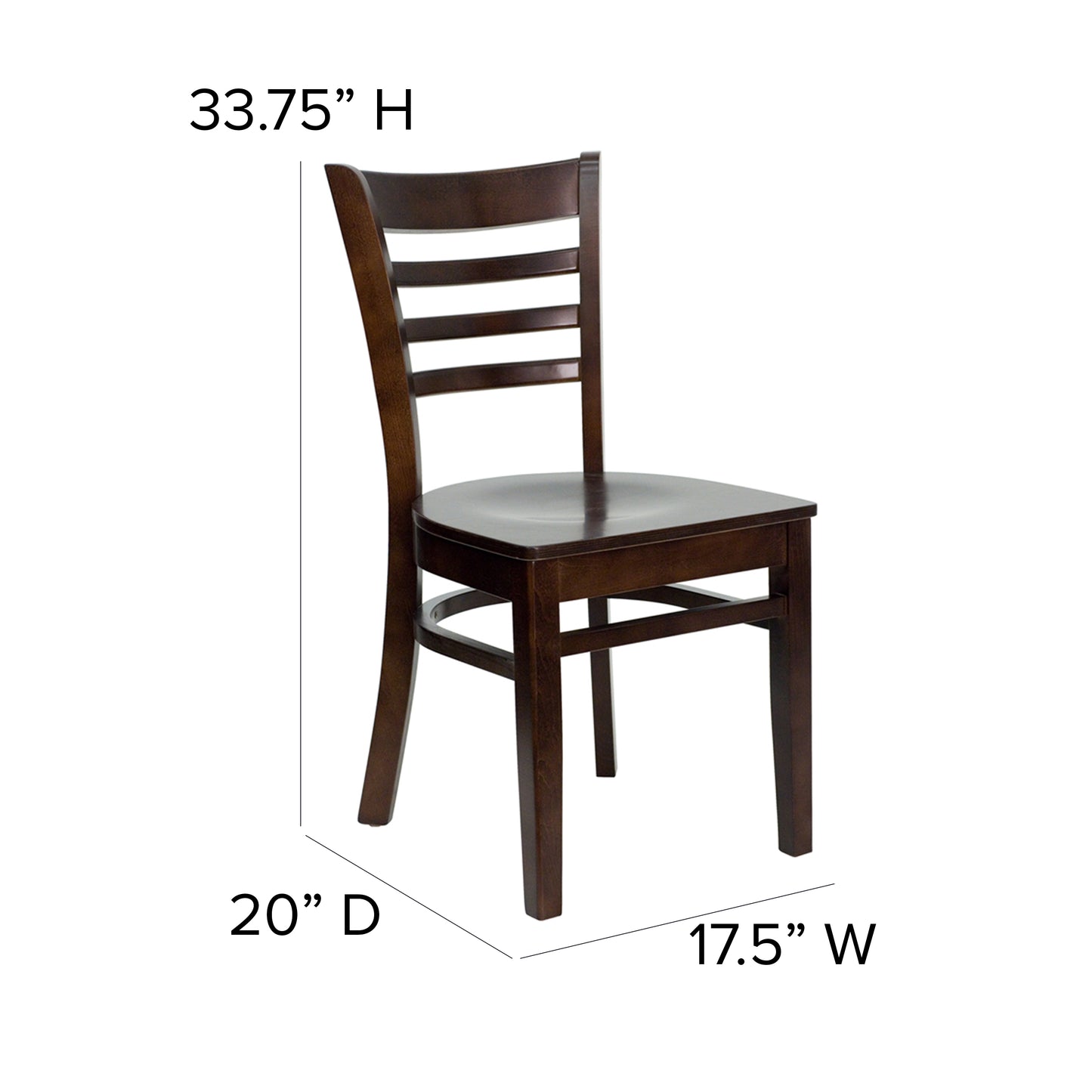 Walnut Wood Dining Chair XU-DGW0005LAD-WAL-GG