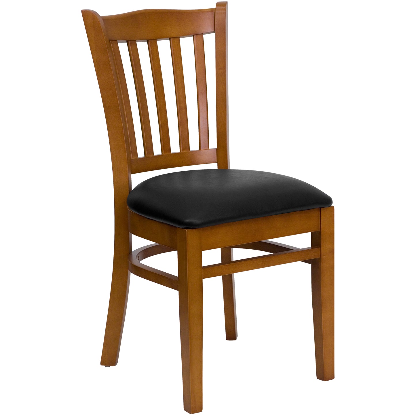 Cherry Wood Chair-Blk Vinyl XU-DGW0008VRT-CHY-BLKV-GG