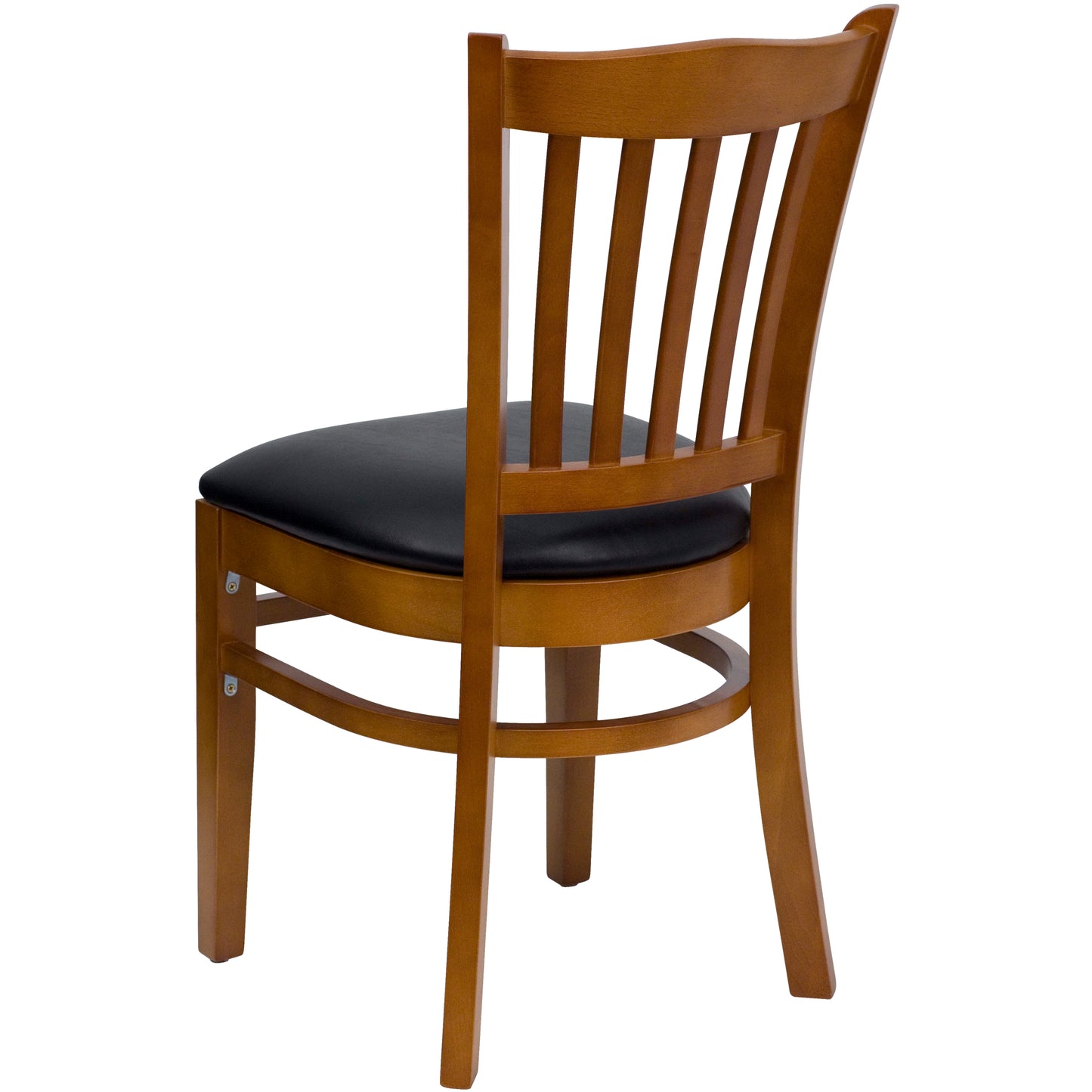 Cherry Wood Chair-Blk Vinyl XU-DGW0008VRT-CHY-BLKV-GG