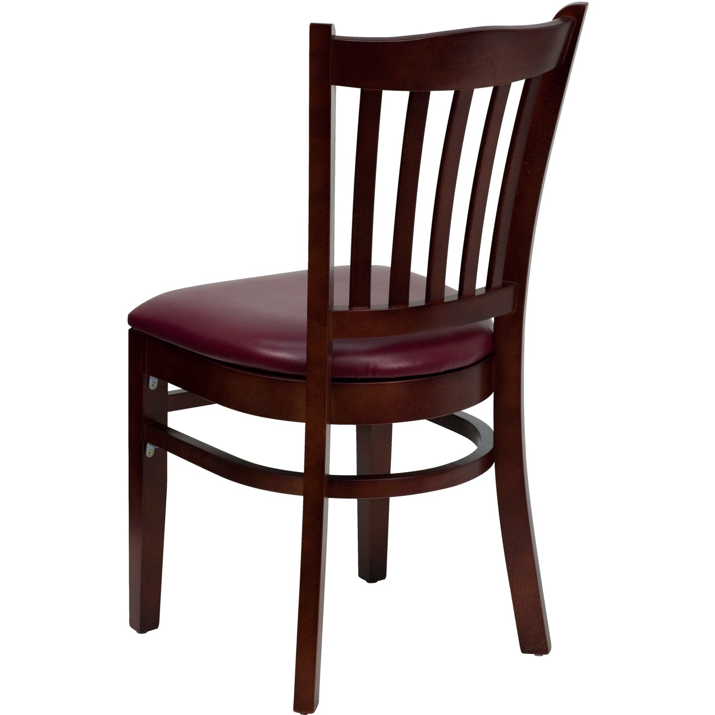 Mahogany Wood Chair-Burg Vinyl XU-DGW0008VRT-MAH-BURV-GG