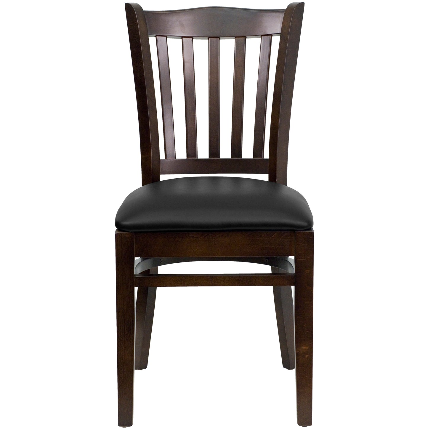 Walnut Wood Chair-Blk Vinyl XU-DGW0008VRT-WAL-BLKV-GG