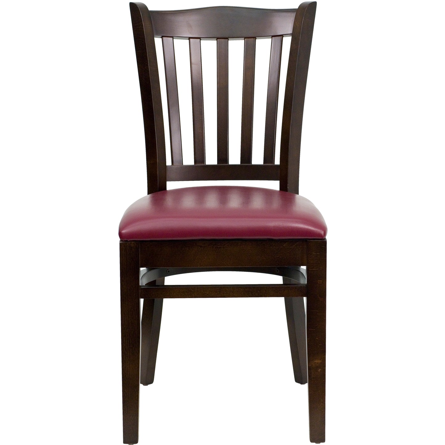 Walnut Wood Chair-Burg Vinyl XU-DGW0008VRT-WAL-BURV-GG