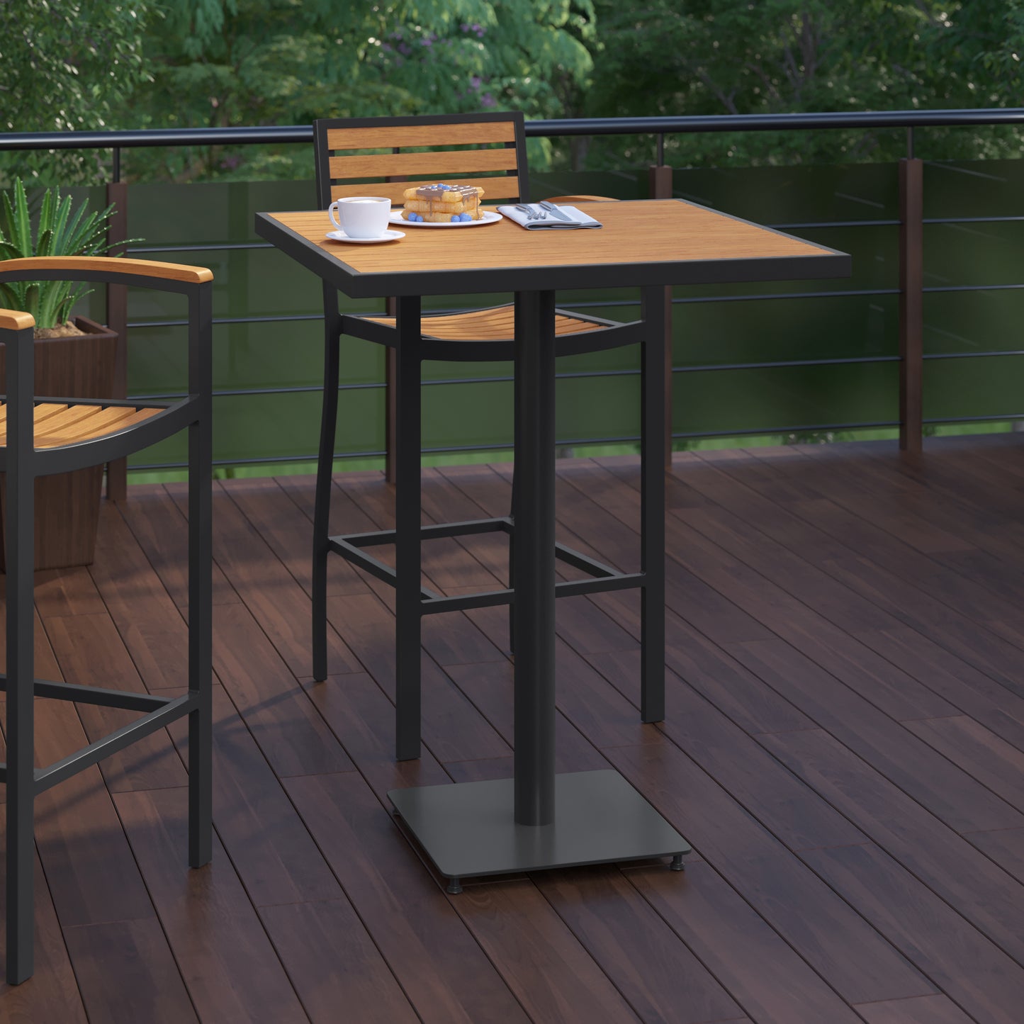 Modern Indoor/Outdoor Patio Dining Table For 4