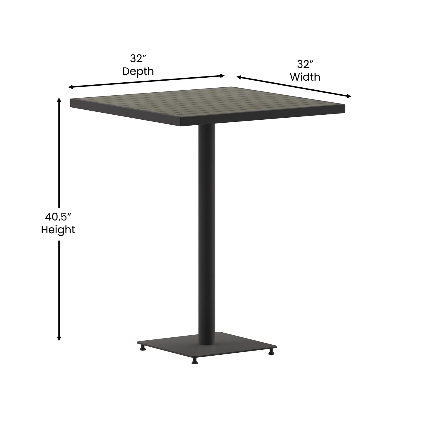 Modern Indoor/Outdoor Patio Dining Table For 4