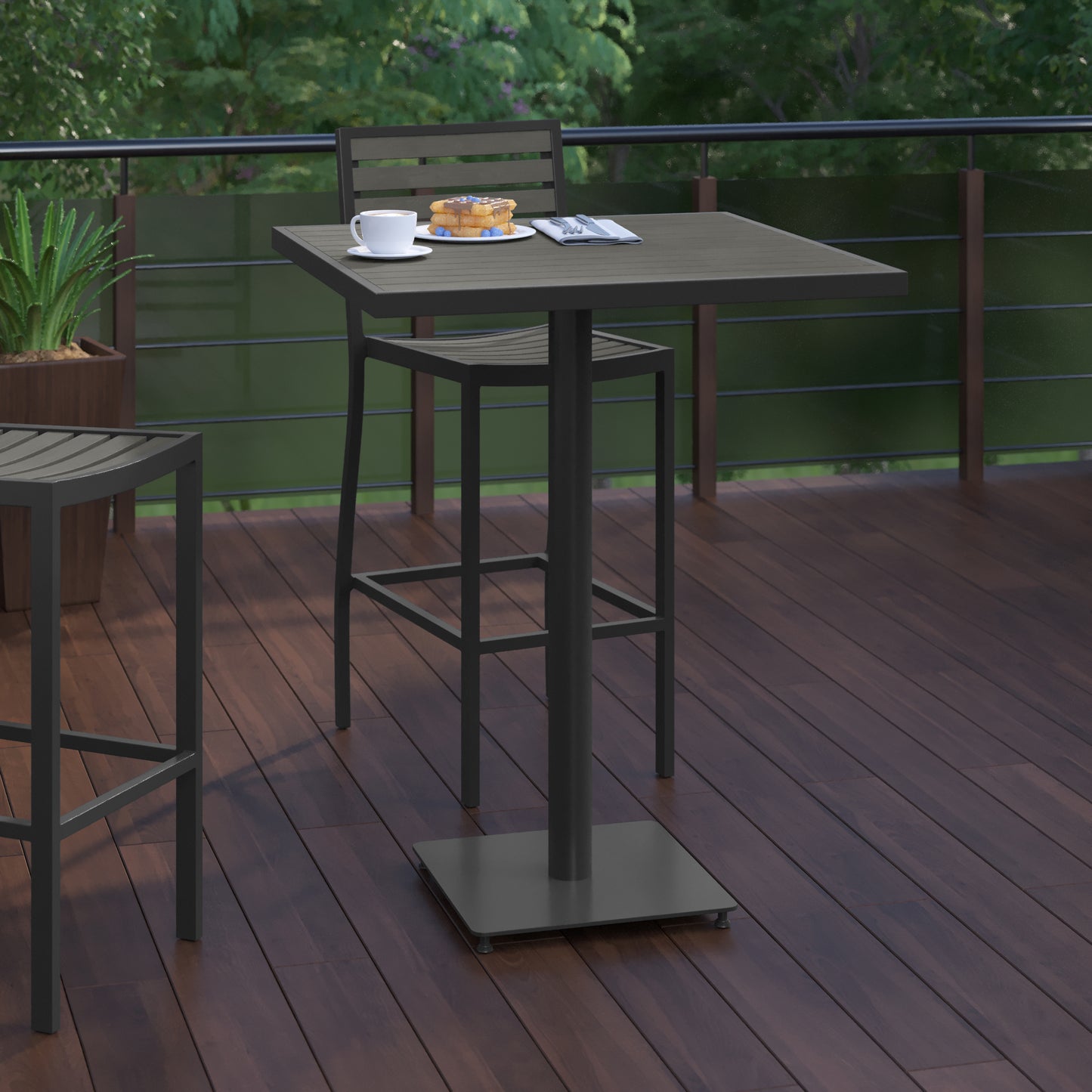 Modern Indoor/Outdoor Patio Dining Table For 4