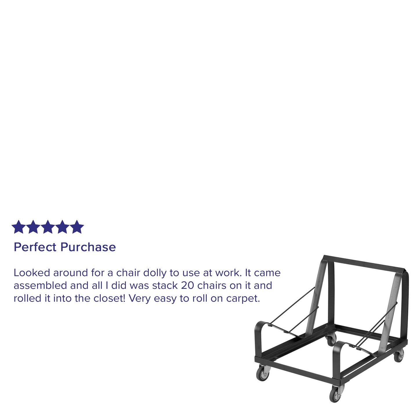 Black Sled Stack Chair Dolly XU-MC168-DOLLY-GG