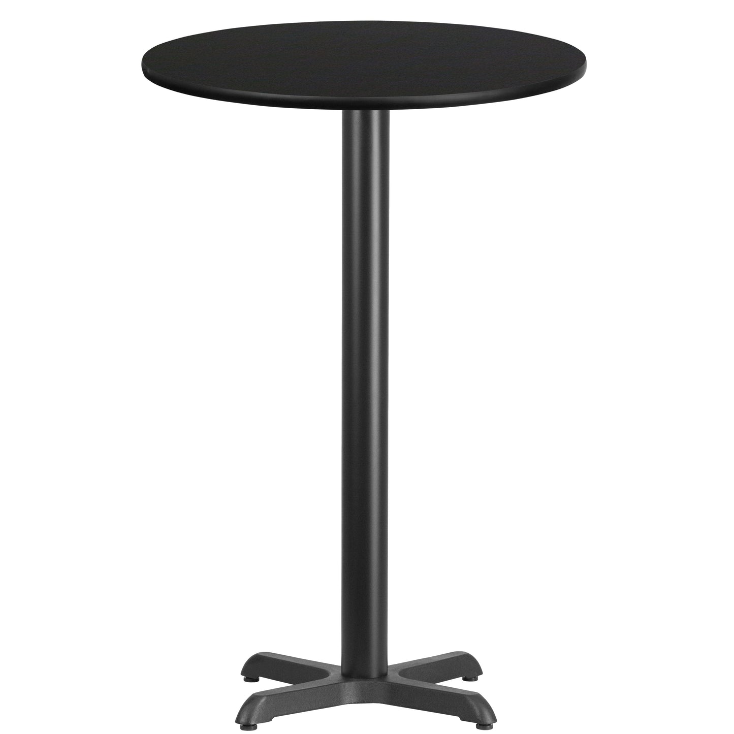 24RD Black Table-22x22 X-Base XU-RD-24-BLKTB-T2222B-GG