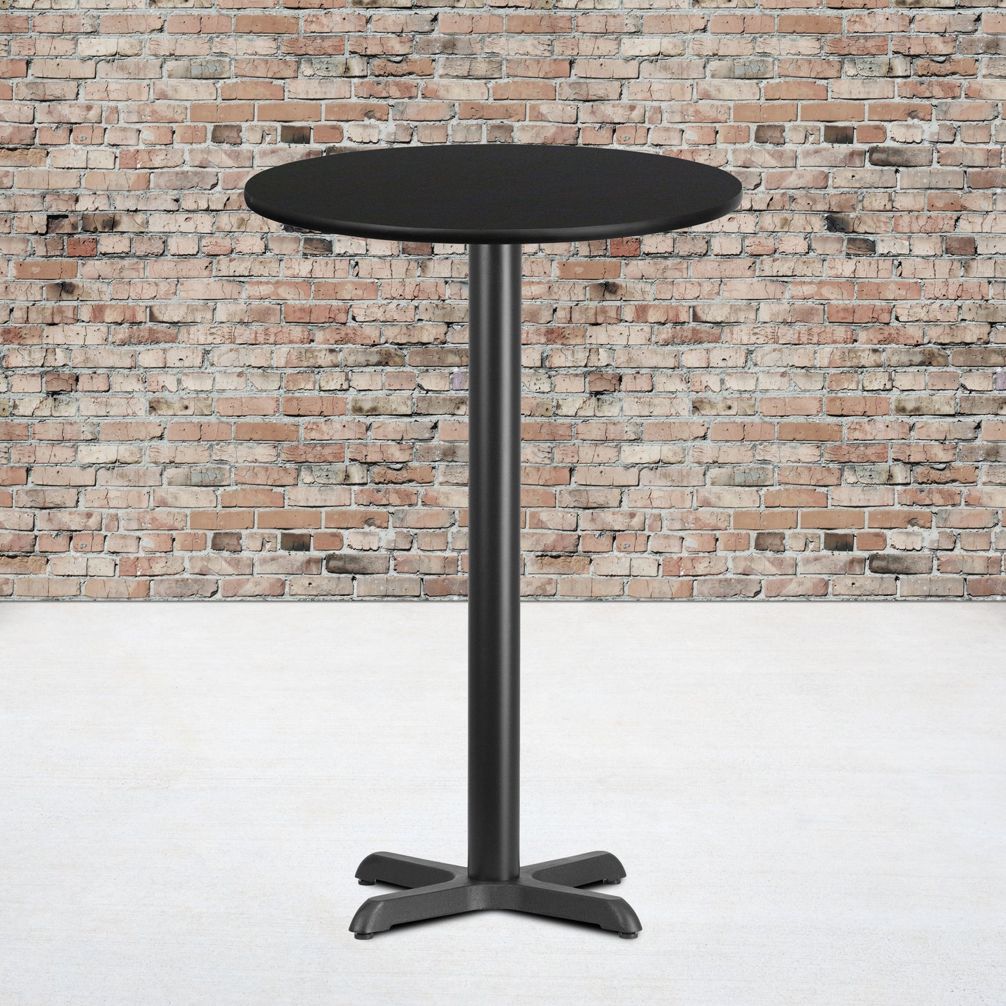 24RD Black Table-22x22 X-Base XU-RD-24-BLKTB-T2222B-GG