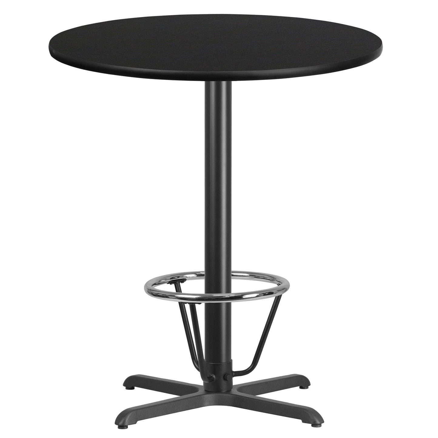 36RD Black Table-30x30 X-Base XU-RD-36-BLKTB-T3030B-3CFR-GG