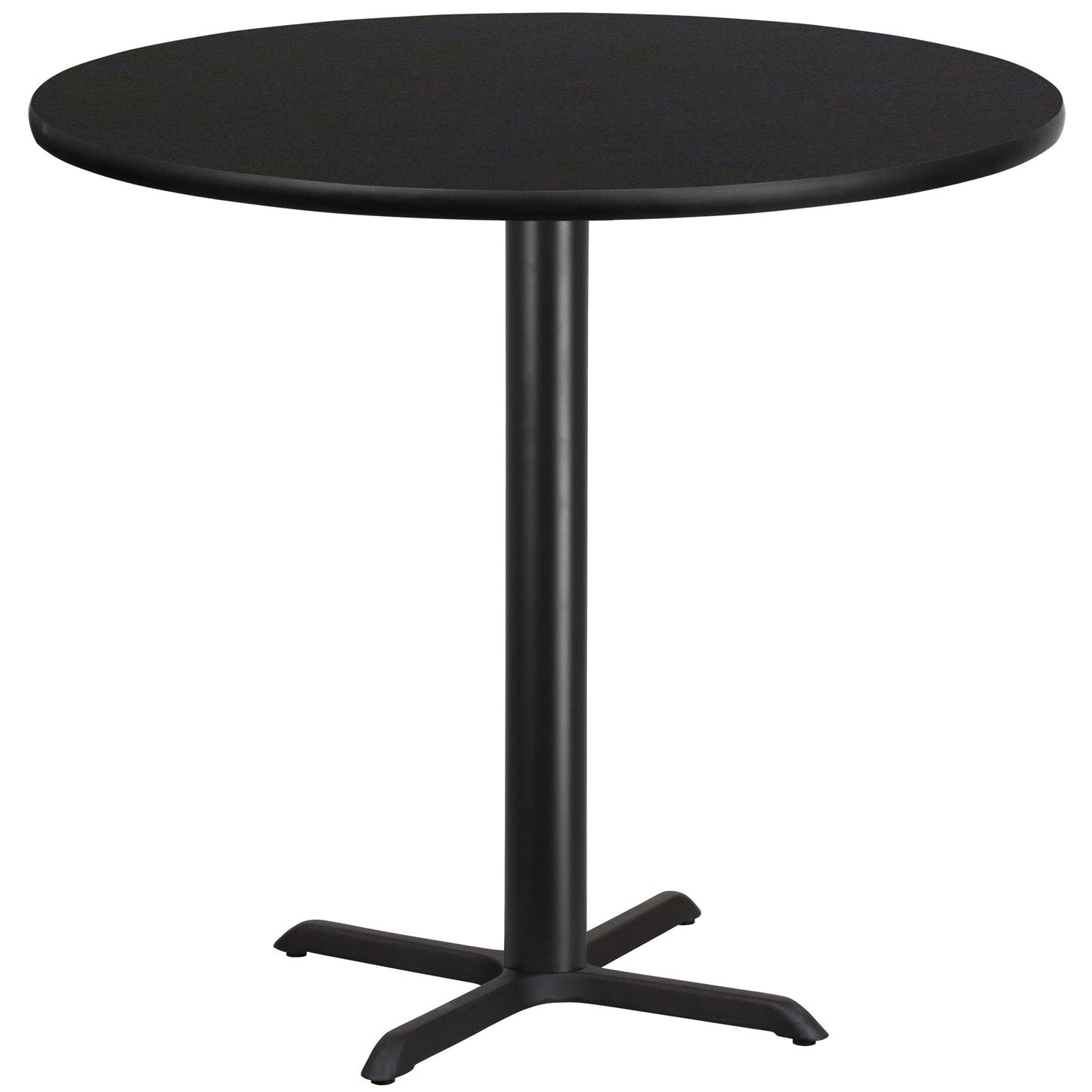 42RD Black Table-33x33 X-Base XU-RD-42-BLKTB-T3333B-GG