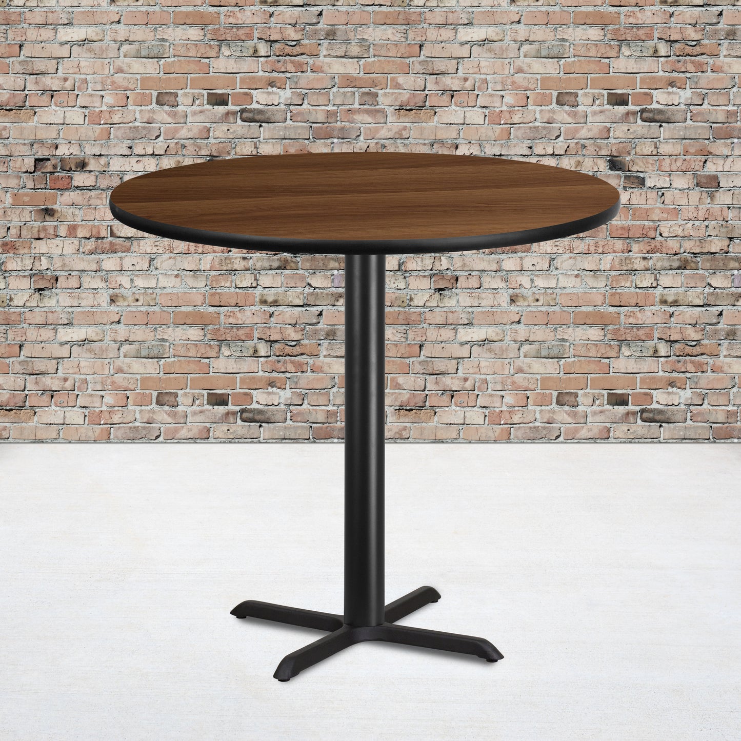 42RD WA Laminate Table-X-Base XU-RD-42-WALTB-T3333B-GG