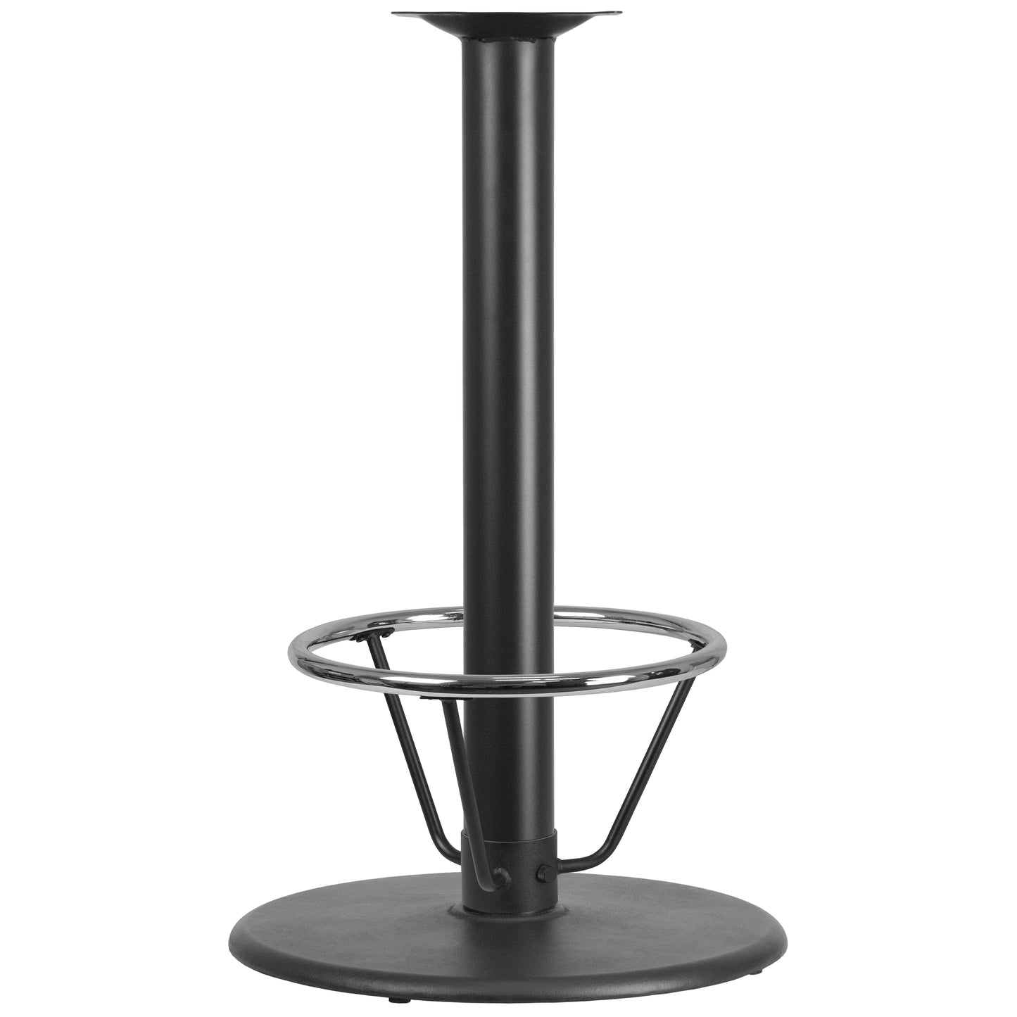 Black 24 RND Bar Height Base XU-TR24-BAR-4CFR-GG