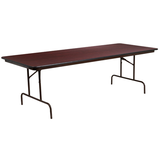 36x96 Mahogany Wood Fold Table YT-3696-MEL-WAL-GG