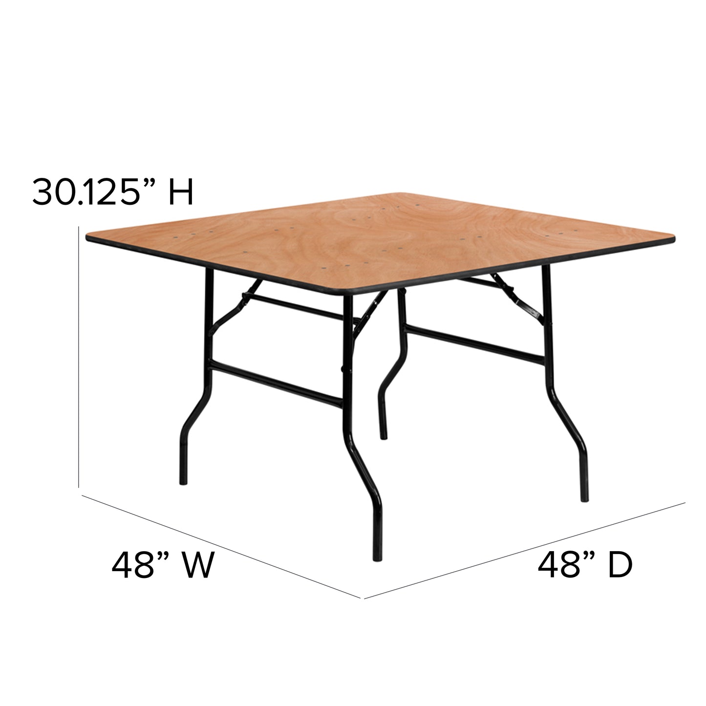 48SQ Wood Fold Table YT-WFFT48-SQ-GG