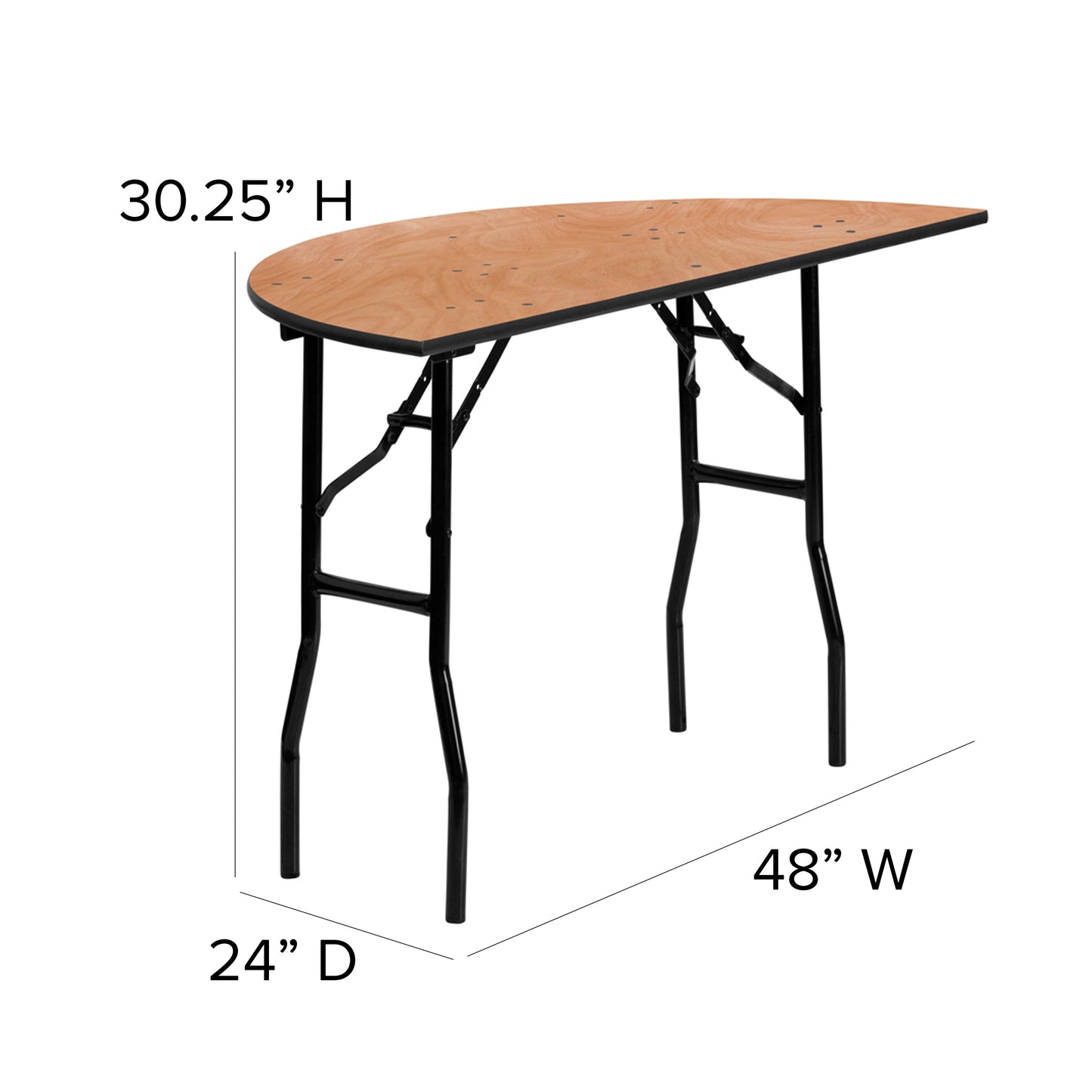 48HLF-RD Wood Fold Table YT-WHRFT48-HF-GG