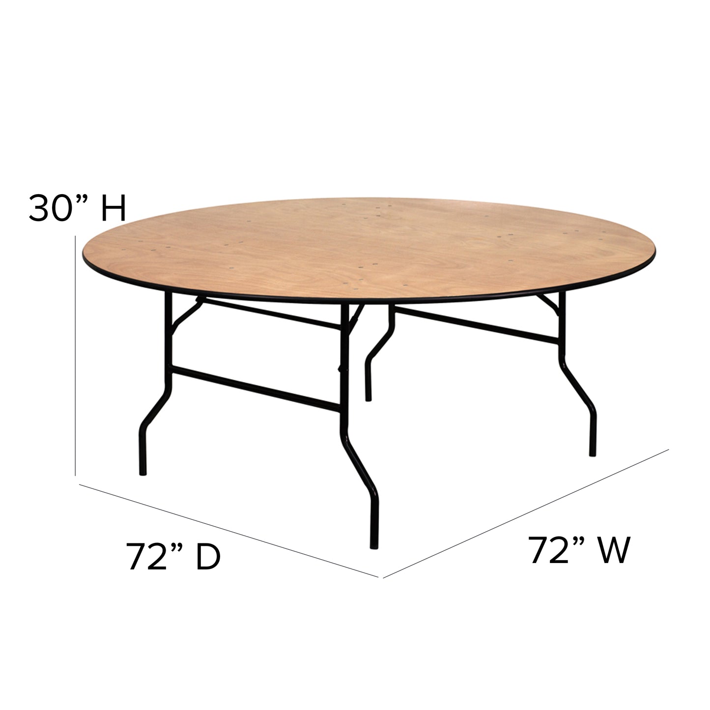 72RND Wood Fold Table YT-WRFT72-TBL-GG