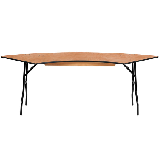 7.25x2.5FT Serp Wood Table YT-WSFT60-30-SP-GG