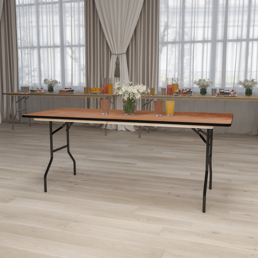 30x72 Wood Fold Table YT-WTFT30X72-TBL-GG