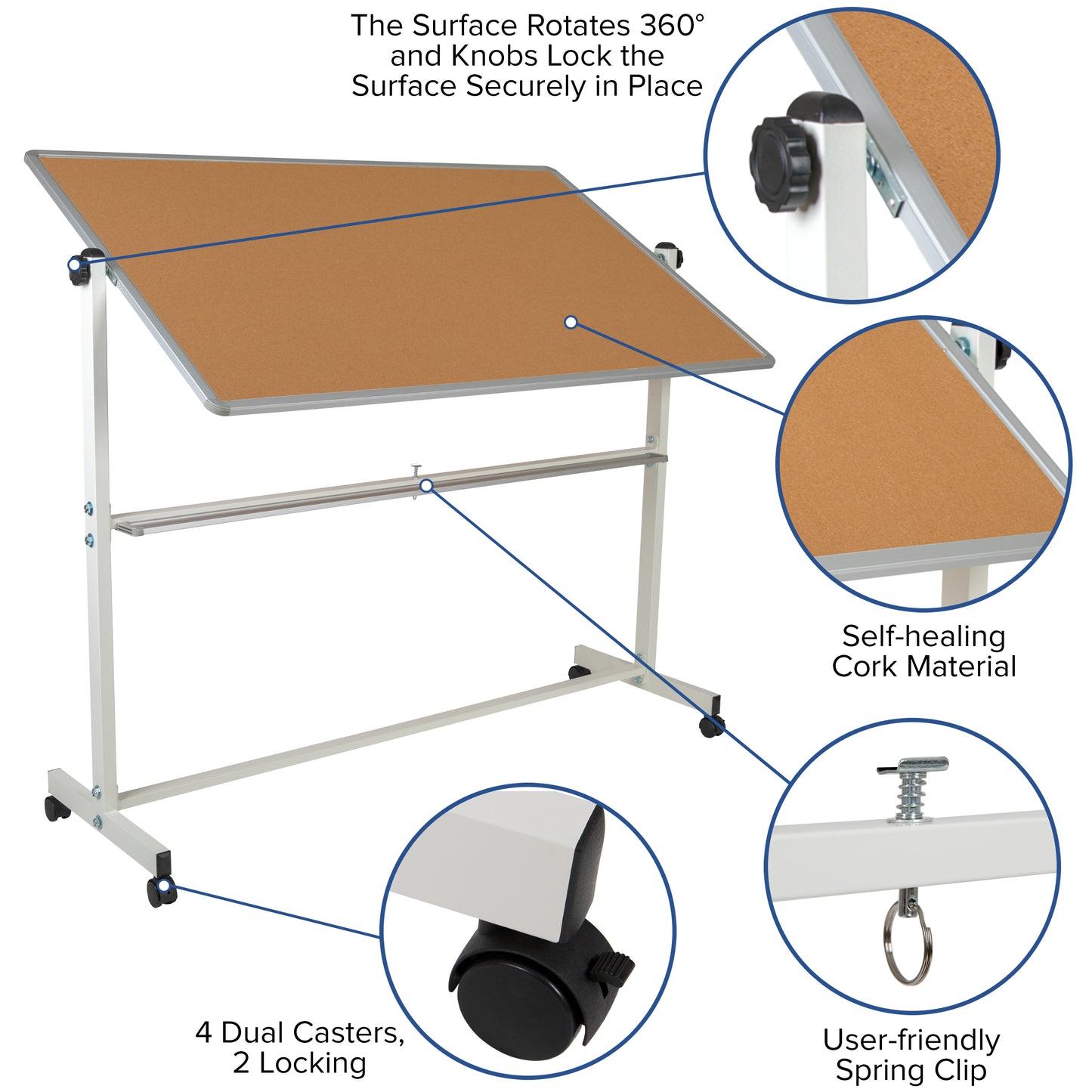 64.25"W x 64.75"H Cork/Marker YU-YCI-005-CK-GG