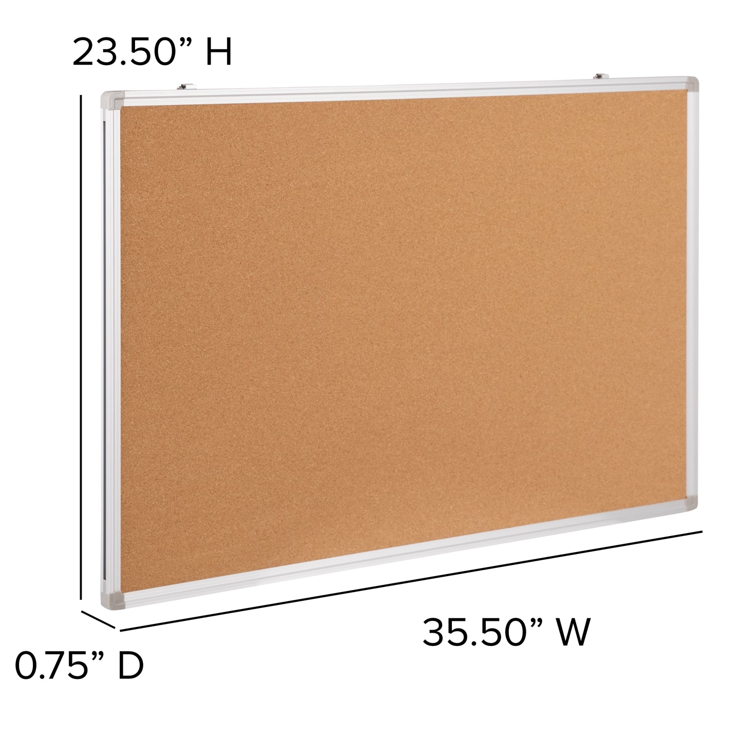 35.5"W x 23.5"H Cork Board YU-YCN-003-GG