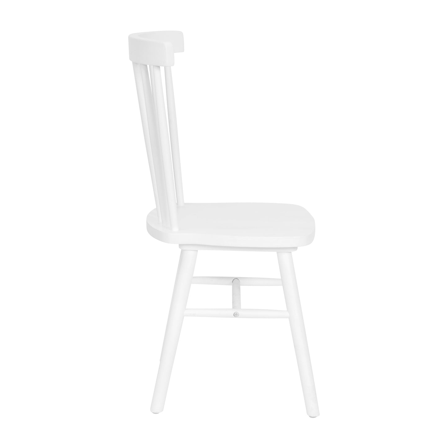 2PK White Spindle Back Chair ZH-8101WR-WH-2-GG