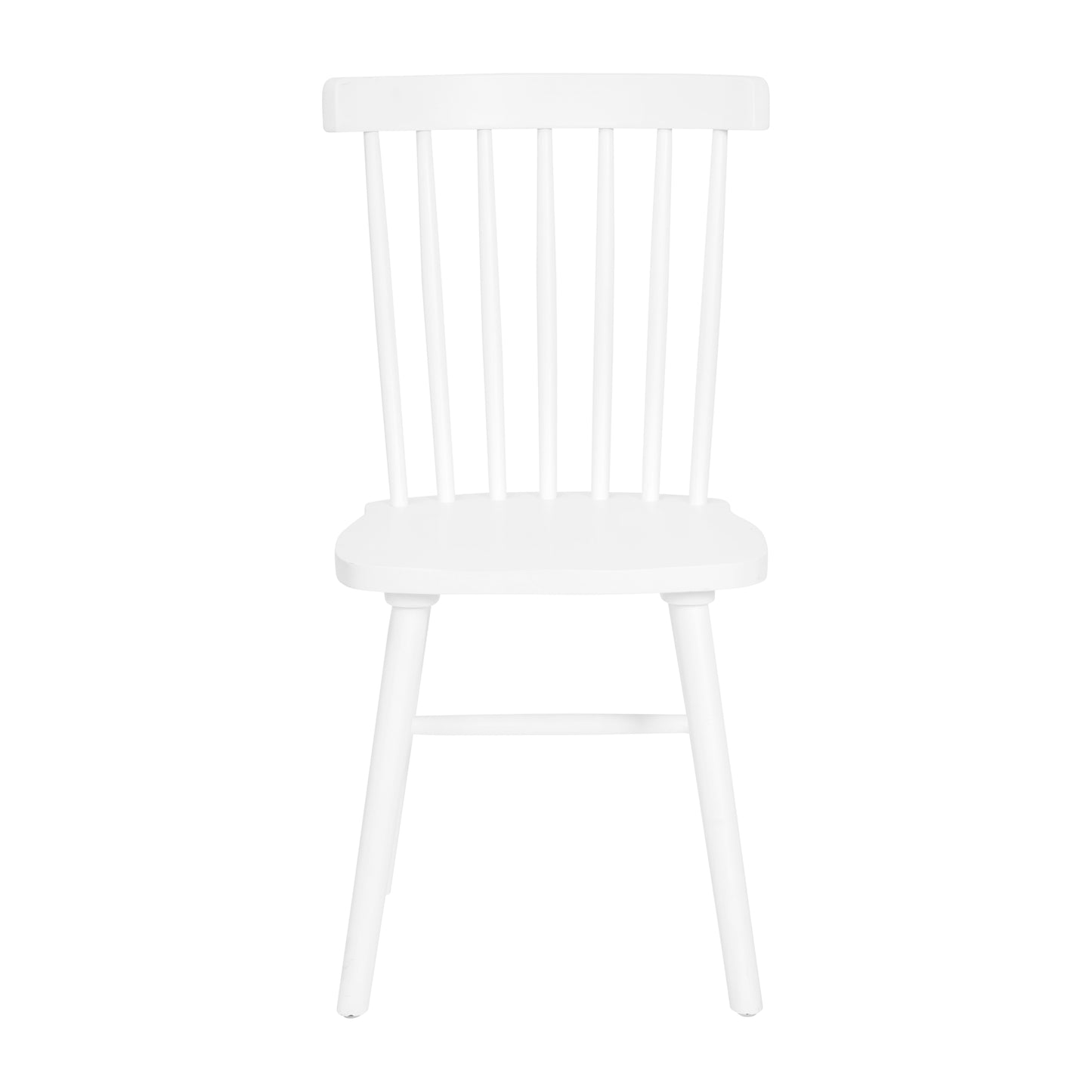 2PK White Spindle Back Chair ZH-8101WR-WH-2-GG