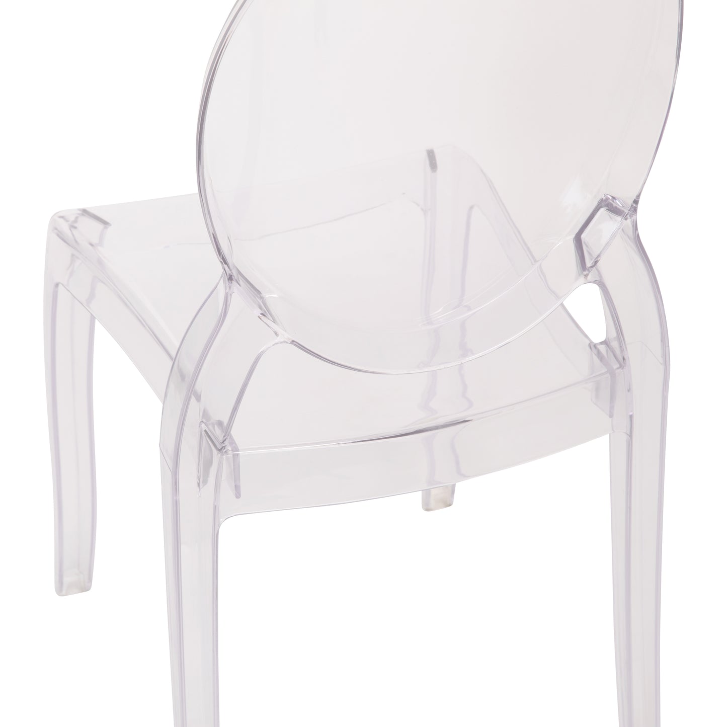 4PK Crystal Wide Ghost Chairs ZH-GHOST-OVR-4-GG